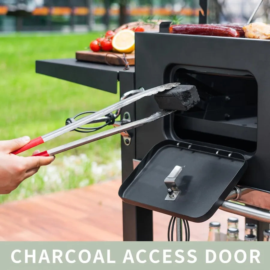 SearPro XL Charcoal BBQ Grill – 794 sq.in Cooking Space with Dual Adjustable Charcoal Trays